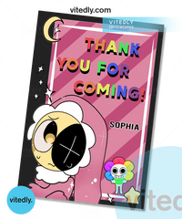 Dandy's World Birthday Invitation with FREE Thank you card!