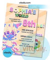 Dandy's World Yatta Birthday Invitation