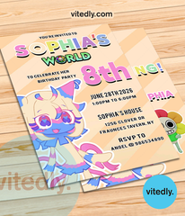 Dandy's World Yatta Birthday Invite