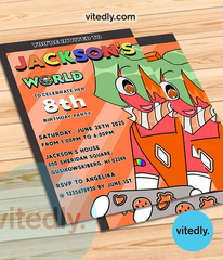 Dandy's World - Sprout Birthday Invitation with FREE Thank you card!