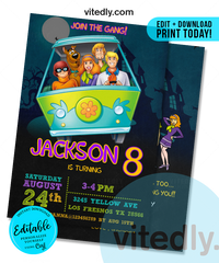 Editable Scooby Doo Invitation | Editable Scooby Doo Birthday Invitation | INSTANT DOWNLOAD