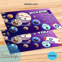 SolarBalls Birthday Invitation with FREE Thank You Card