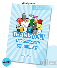 Inanimate Insanity Birthday Invitation with FREE Thank you card!