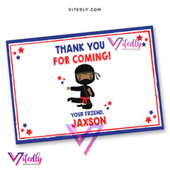 American Ninja Warrior Thank you card