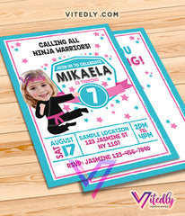 American Ninja Warrior Invitation for girls