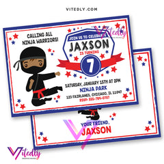 American Ninja Warrior Birthday Invitation