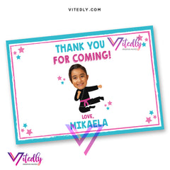 American Ninja Warrior Thank you card for girls