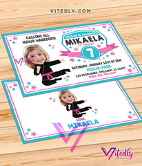 American Ninja Warrior Invitation for girls