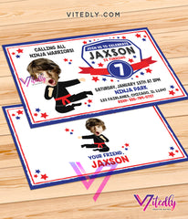 American Ninja Warrior Birthday Invitations