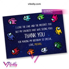 Among us Thank you card