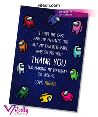 Among us Thank you card