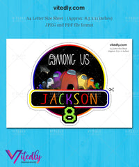 Among Us Cake Topper