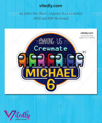 Among Us Cake Topper