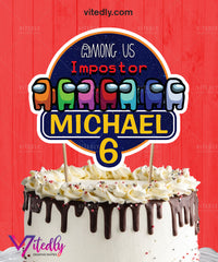 Among Us Cake Topper