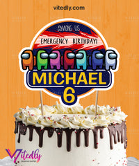 Among Us Cake Topper