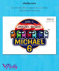 Among Us Cake Topper