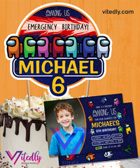 Among Us Cake Topper