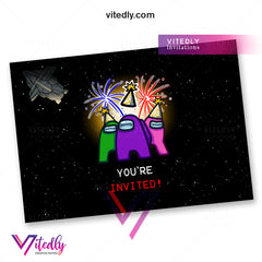 Among Us Invitation, Among Us Birthday Invitation with Photo, Among Us Birthday