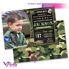 Military Birthday Invitation, Army Invitation, Army Birthday Invitation