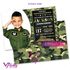 Army Invitation, Army Birthday Invitation