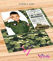 Army Invitation, Army Birthday Invitation, Military Invitation