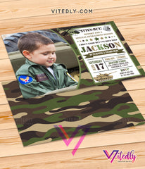 Military Birthday Invitation, Army Invitation, Army Birthday Invitation