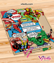 Avengers Invitation, Avengers Birthday Invitation