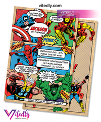 Avengers Invitation, Avengers Birthday Invitation