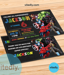 Avengers Invitation, Avengers Birthday, Avengers Invitation, Superhero Invitation, Superhero Avengers Birthday Invitation, Avengers Birthday Invitation