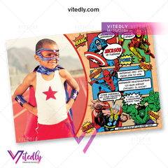 Avengers Comics Invitation, Avengers Birthday Invitation, Avengers Invitation with Photo