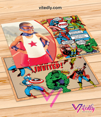 Avengers Comics Invitation, Avengers Birthday Invitation, Avengers Invitation with Photo