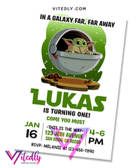 Baby Yoda Invitation