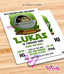 Baby Yoda Invitations