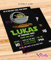 Baby Yoda Invitations
