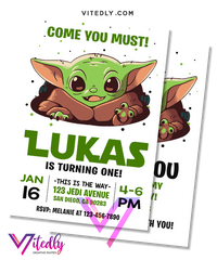 Baby Yoda Invitation
