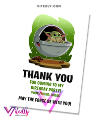 Baby Yoda Thank you card