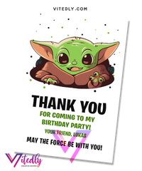 Baby Yoda Thank you card