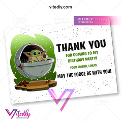 Baby Yoda Thank you card