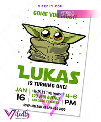 Baby Yoda Invitation