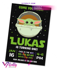 Baby Yoda the Mandalorian Invitation