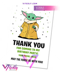 Baby Yoda Thank you card