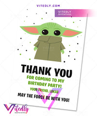 Baby Yoda Thank you card