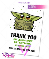 Baby Yoda Thank you card