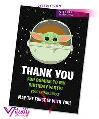 Baby Yoda Thank you card