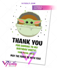 Baby Yoda Thank you card