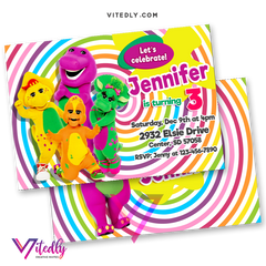 Barney Invitations
