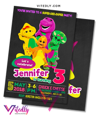 Barney Birthday Invitation