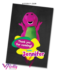 Barney Thank you card
