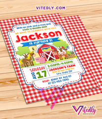 Barnyard Theme Party Invitations, Farm Theme party, Farm Themed birthday party, Barnyard invitations