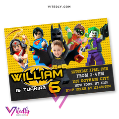 Batman Lego Birthday Invitations